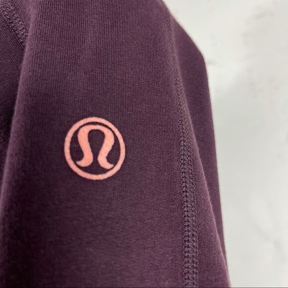 Lululemon Mogul Jacket Satin Ribbon Trim Elbows Quilted Moto Jacket Maroon 6 - Picture 8 of 16